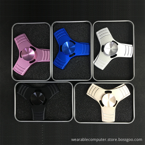 2017 newest low price relieve pressure rainbow cool aluminum alloy metal fidget spinner